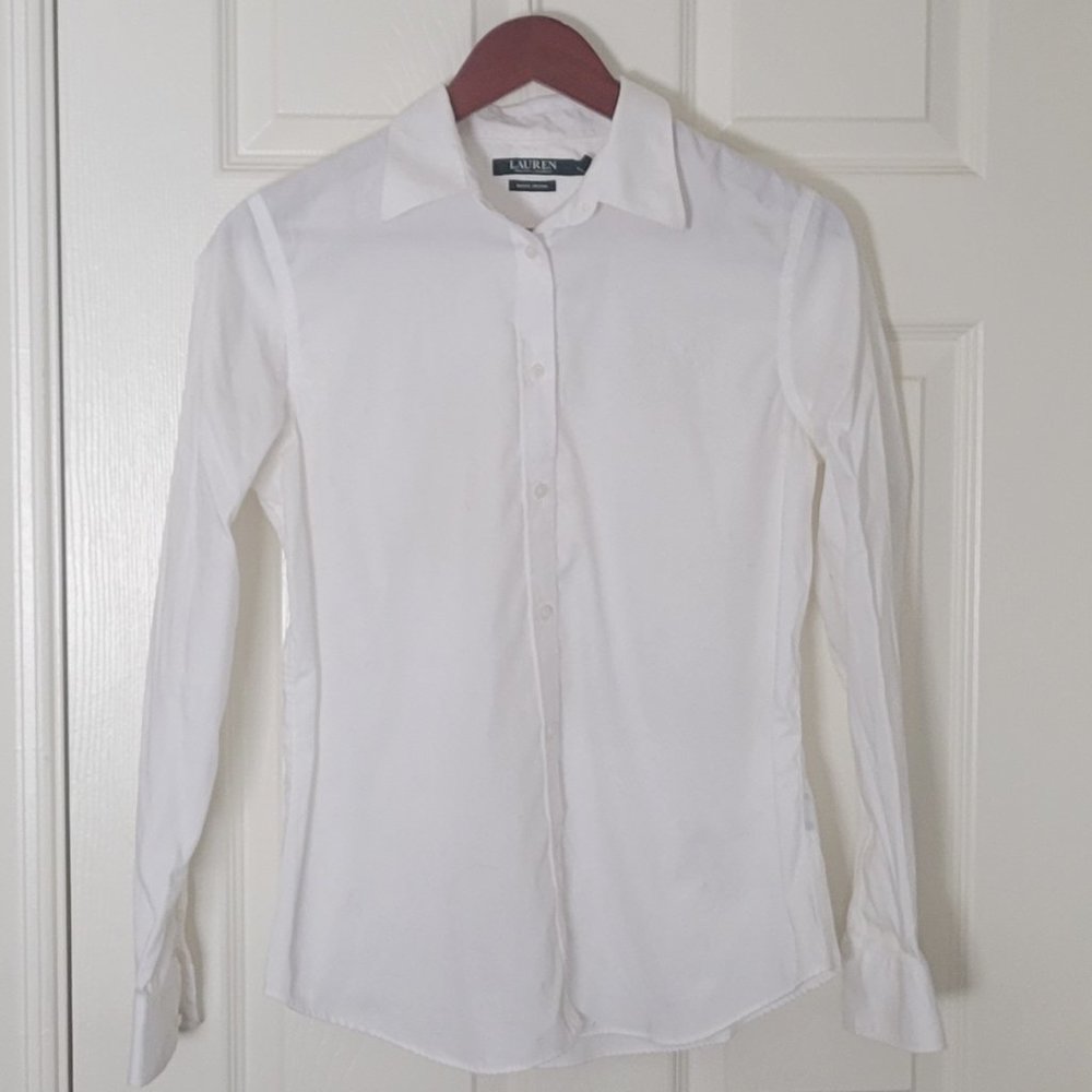 Ralph Lauren no iron white shirt
